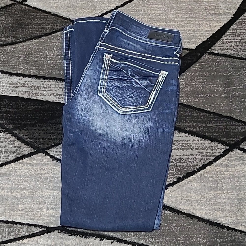 BUCKLE DAYTRIP LYNX RHINESTONE SKINNY DENIM JEAN